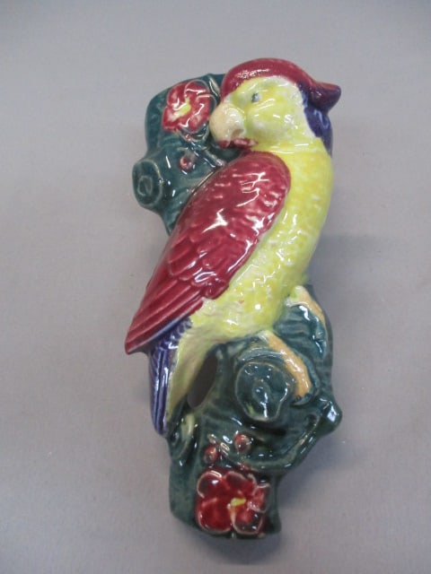 Vintage Ceramic Parrot Wall Pocket  7.5" (1 of 5)