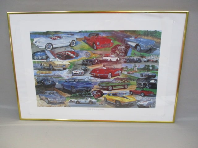 Limited Edition "Vintage Vettes" Watercolor Print By Bill Stroud (1 of 11)
