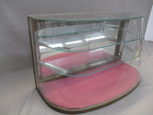 Vintage Mid Century Curved Glass Counter Top Display Case (1 of 7)