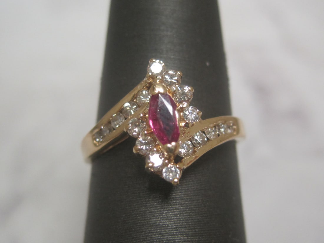 14k Gold Ruby and Diamond Ring (1 of 4)