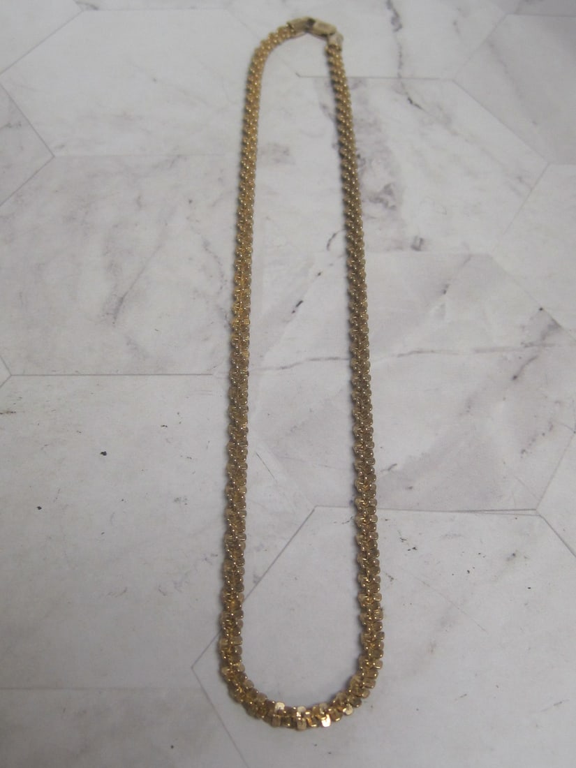 18" Gold on Sterling Silver Fancy  Necklace (1 of 5)
