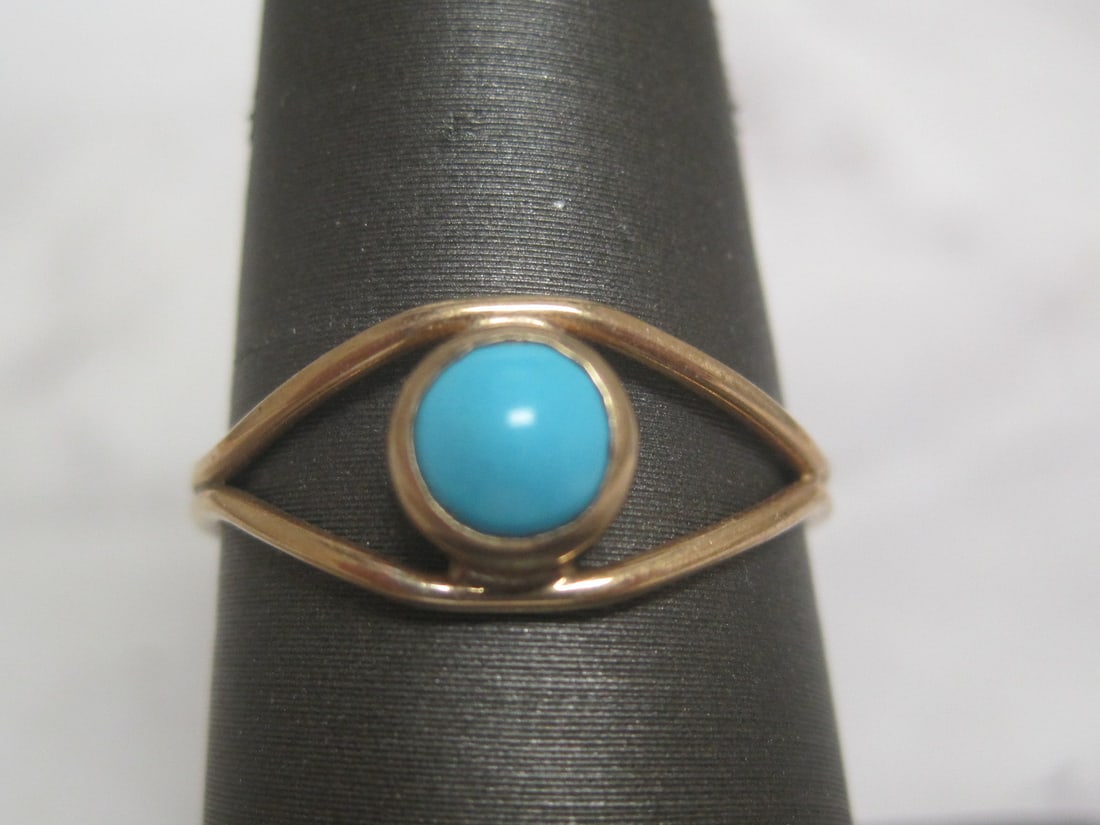 Antique 9k Gold  Turquoise Ring (1 of 4)