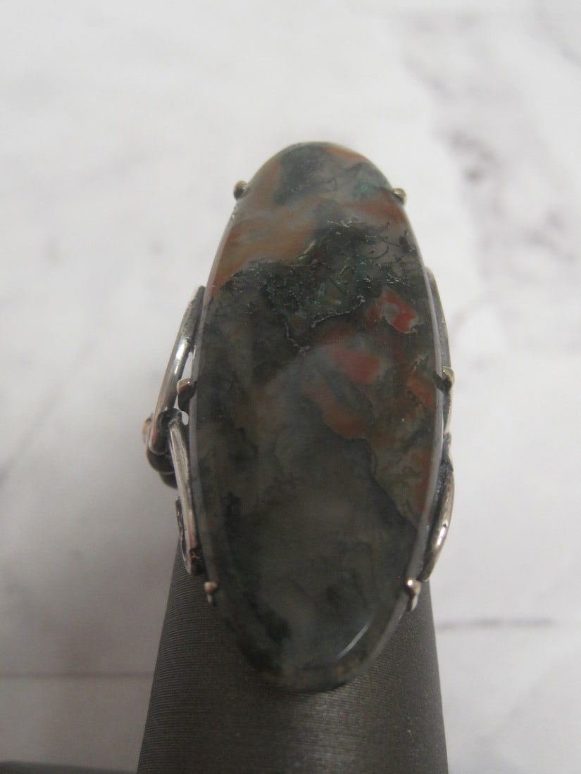 Sterling Silver Moss Agate Ring (1 of 5)