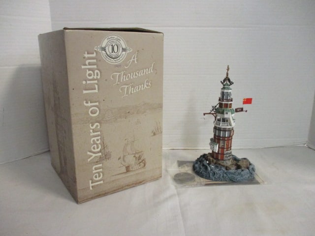 Signed Harbor Lights "Ten Years of Lights - Eddystone, England" #636 Lighthouse (1 of 10)