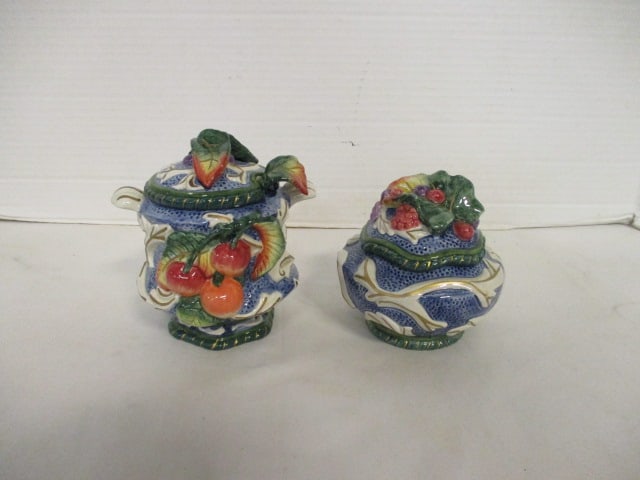 Fitz and Floyd Classics Majolica Sugar and Creamer Set (1 of 11)
