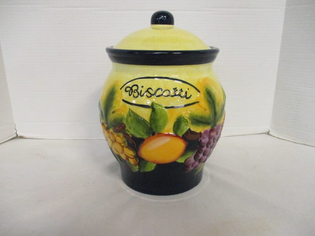 Nonni's Handpainted "Biscotti" Cookie Jar (1 of 6)