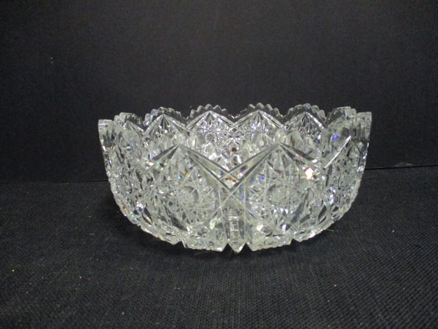 American Brilliant Lead Crystal Cut Glass Bowl (1 of 3)