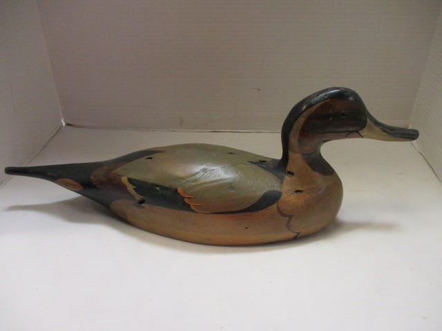 Tom Taber Signed Handcarved Wood Duck (1 of 7)