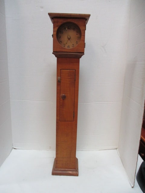 Handcrafted Quartz Wall Clock: 4 1/2 x 4 1/2 x 26 1/2 (works)