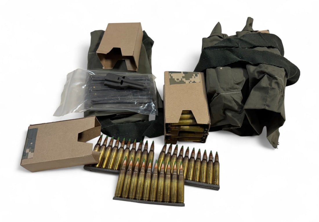 90rds. of 5.56mm NATO on Stripper Clips with lots of Stripper Clips and Bandoliers  (1 of 6)