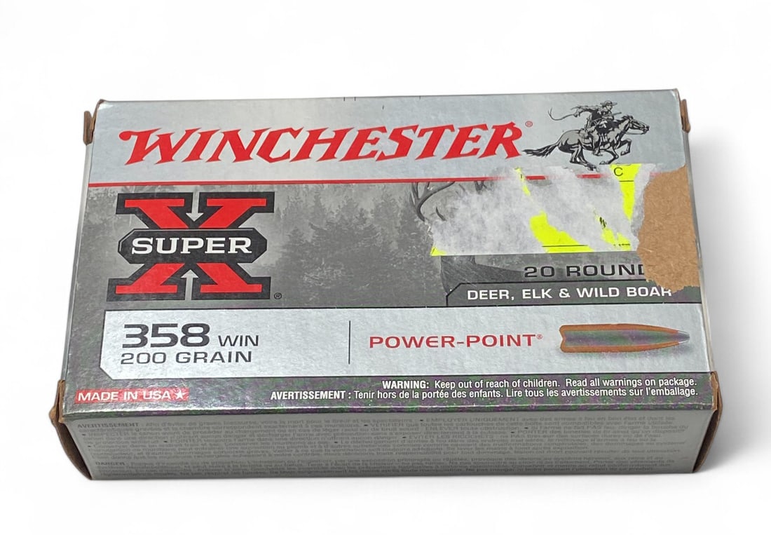 NIB 20rds. of .358 WIN. 200gr. Winchester Super-X Ammunition: See photos