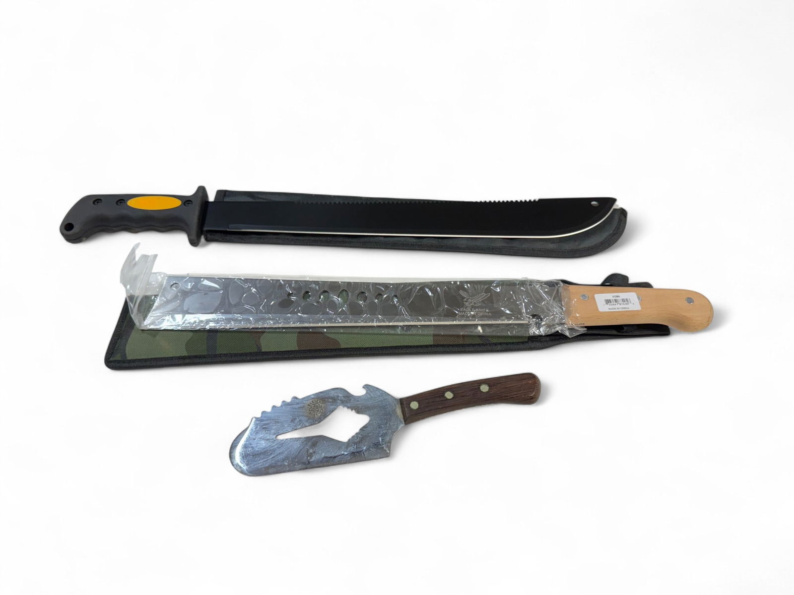 Razorback Machete, Eagle Knife Machete and Vintage Klever Kleever Meat Cleaver (1 of 20)