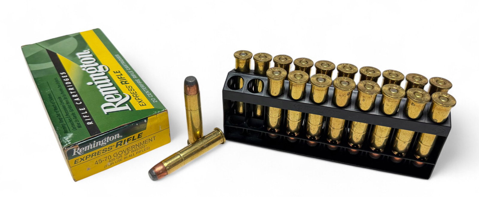 NIB 20rds. of .45-70 GOVT. 405gr. SP Remington Express Rifle Ammunition: "For use in all Rifles"
