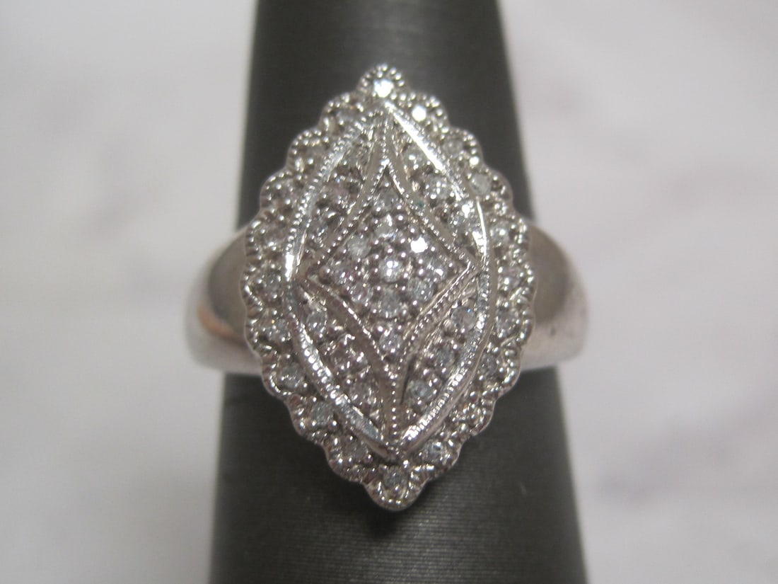 Sterling Silver CZ Cluster Ring (1 of 4)