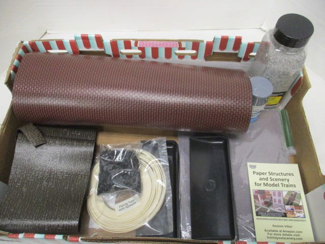 Lot of Model Train Ground Coverings, Paint, Rocks, Paper Structures, etc.: see pictures and preview for selection and condition