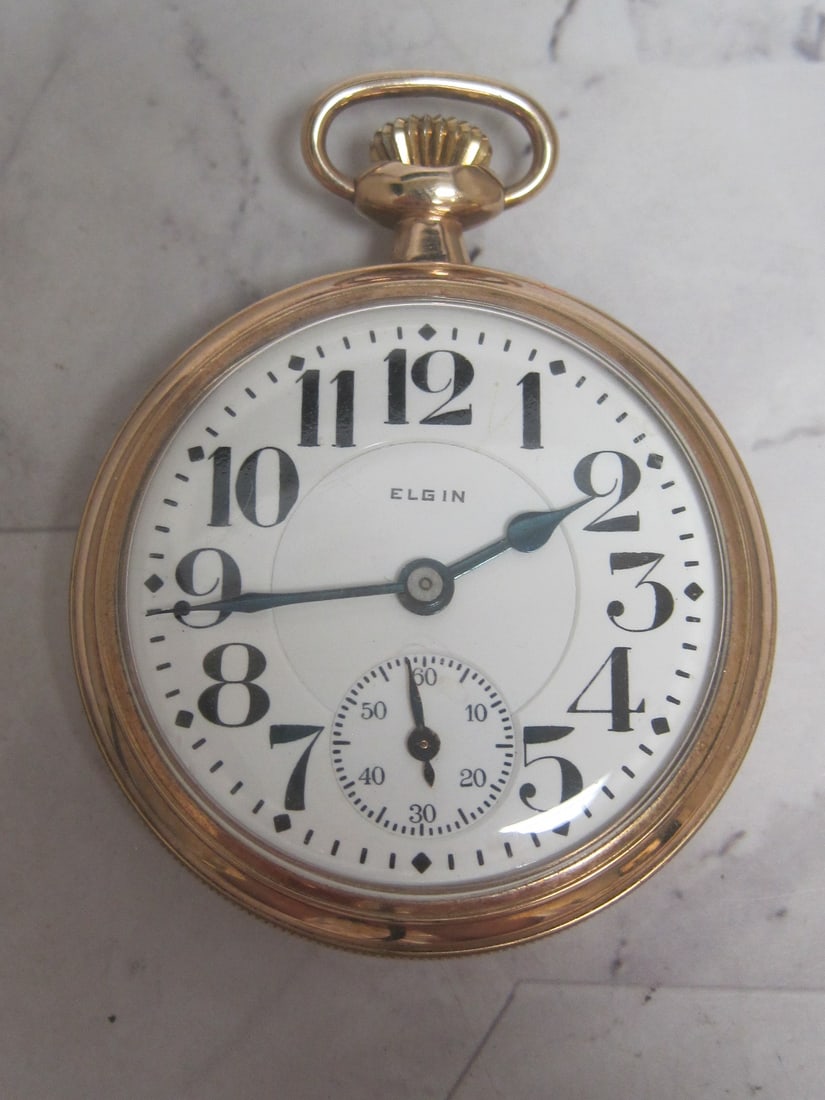 Elgin Gold Filled Railroad "Father Time" Pocketwatch: 21 Jewels- 1921- One of 2000 made that year- Working