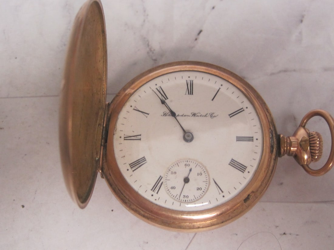 1902 Gold Filled Hampden Pocket Watch (1 of 12)