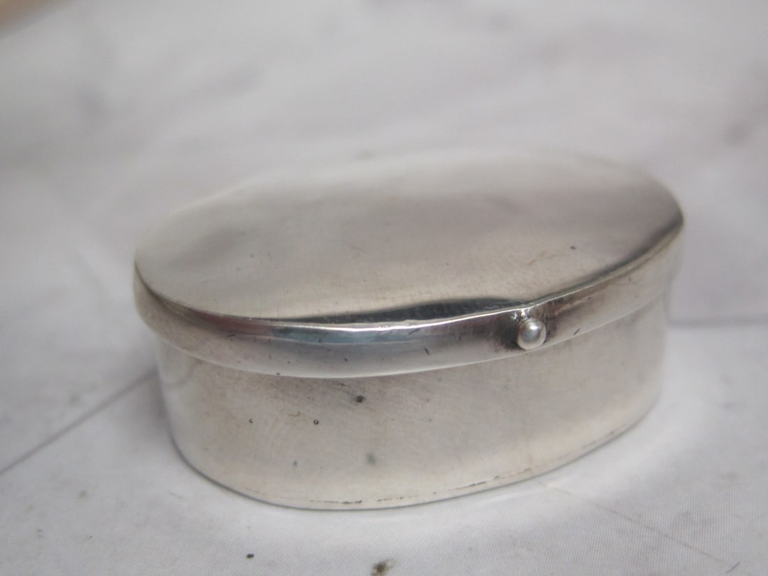 Sterling Silver Pill Box: Weighs 14 grams
