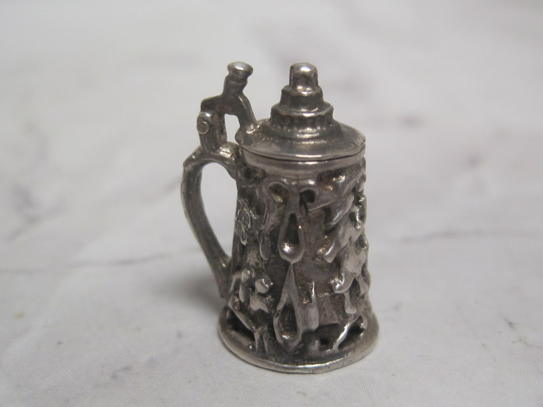 Miniature Sterling Silver Stein: Weighs 5.2 grams