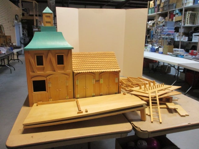 Sally Fair Toy 4 Stall Horse Barn Play Set: Set is unassembled-by photos found online appears to have all pieces-see pictures and preview for completeness, Local Pickup Only