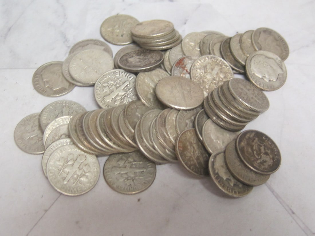 70 Silver Roosevelt Dimes (1 of 2)