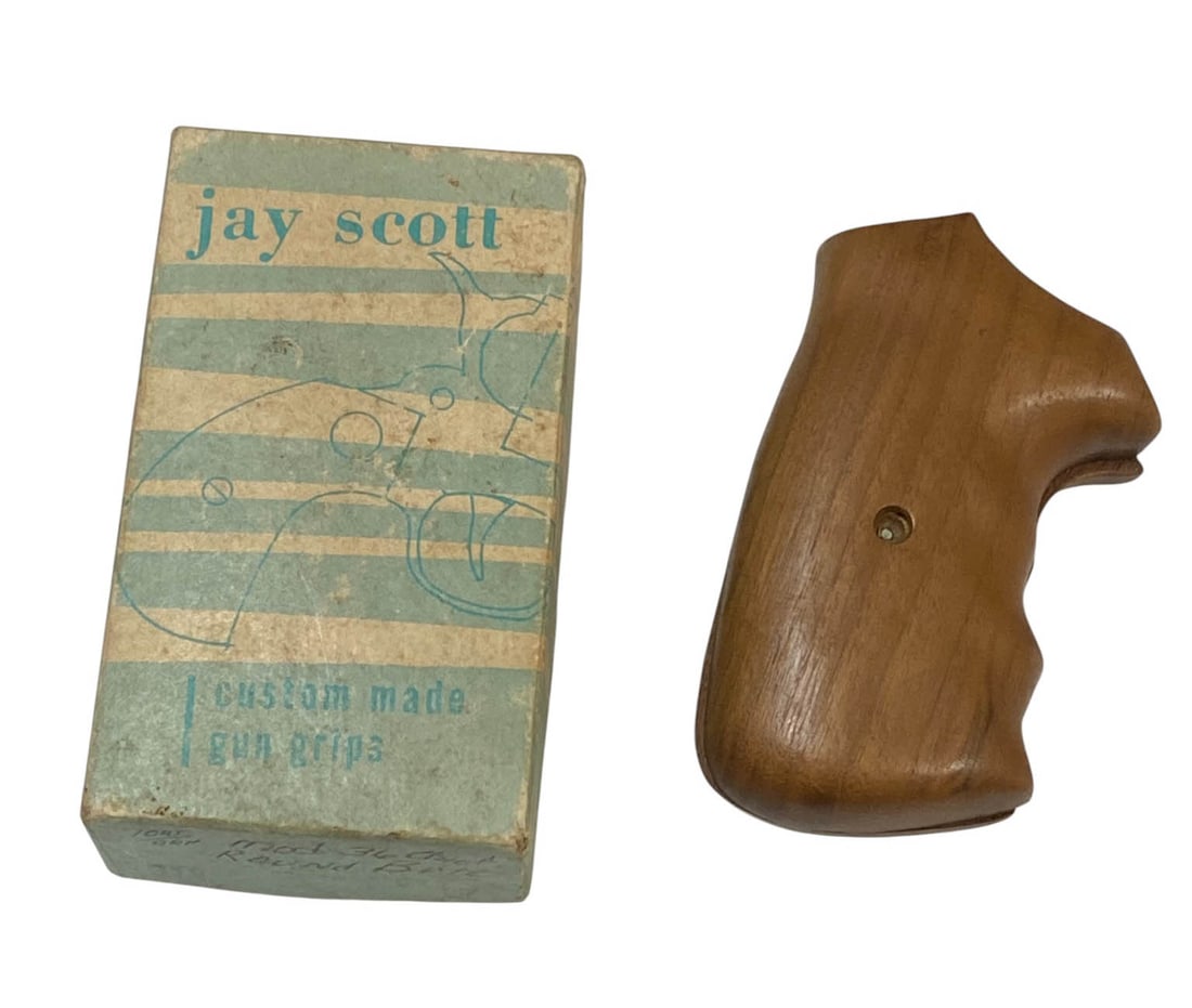 Jay Scott Custom Smith & Wesson Model 36 Chief’s Special Round Butt Revolver Grips: See photos.