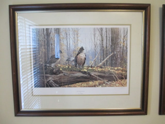 Pencil Signed Limited Edition "Autumn Ruffs" Print by Lee LeBlanc (1 of 9)