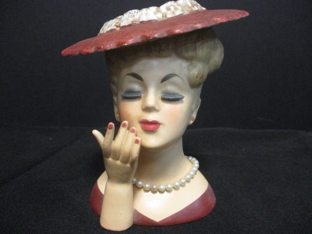 Napcoware C3307 Lady Head Vase (1 of 5)