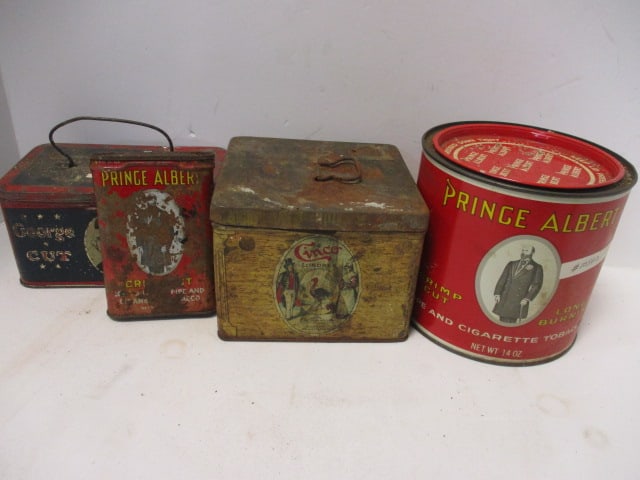2 Prince Albert Tine, George Washington Cut Plug Tin, & (1 of 11)