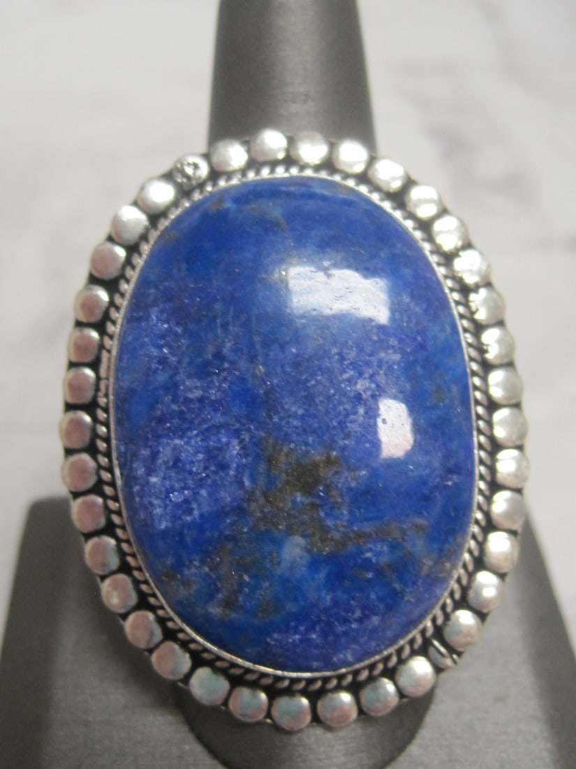 German Silver Ring with Lapis Stone (1 of 3)