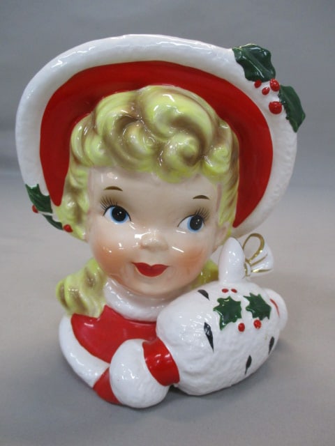 6"  Lefton #771 Lady Head Vase (1 of 7)