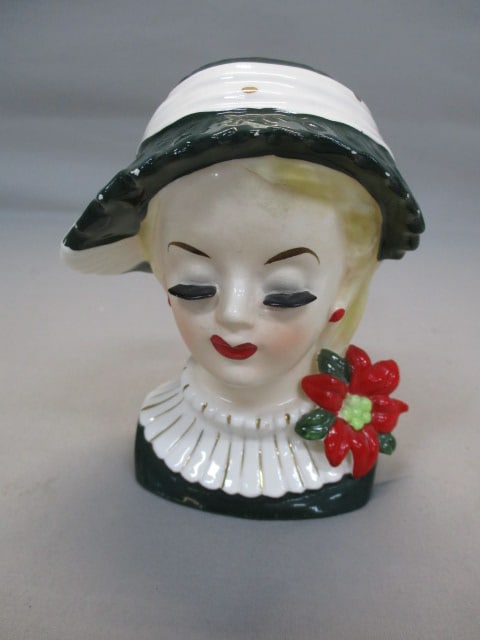5" Napcoware #CX5409 Lady Head Vase (1 of 7)