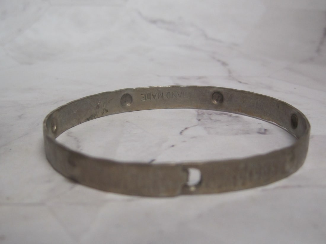 Arts & Crafts Era Bracelet: Marked Handmade