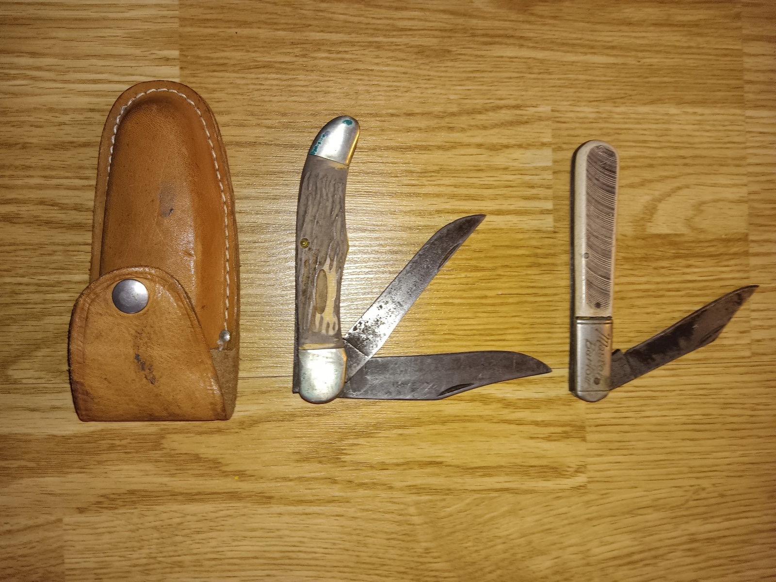Two Pocket Knives: One with Sheath