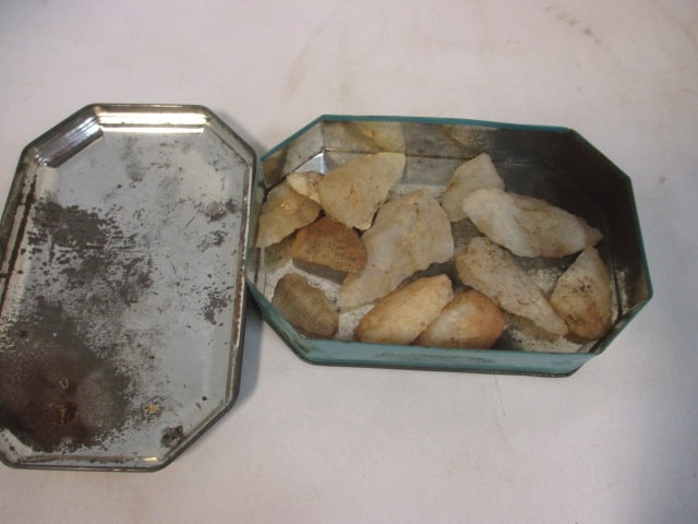 Indian Arrowheads in Vintage Tin (1 of 4)