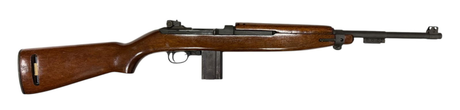 WWII 1944 Inland M1 Carbine .30 Cal. Semi-Automatic Rifle: S#: 5161163 | Mfg. 1944 | 18” Barrel by Inland and dated 1944 | Import marked | Comes with (1) 15-Round magazine marked KSG on spine and K on base | Comes with Sling and Oil Bottle | Nice stock,