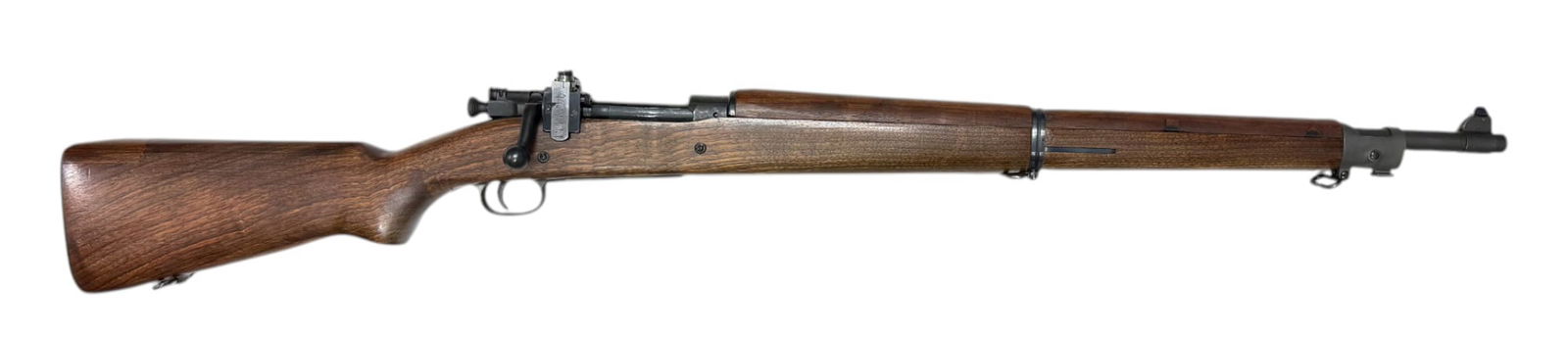 WWI 1918 US Springfield Armory M1903 .30-06 SPRG. Bolt Action Rifle: S#: 946296 | Mfg. 1918 | 24” RA Barrel Dated 2-44 | Eauipped with a Lyman 48 Micrometer Rear Peep Sight (common for NRA/Competition 1903s) | Receiver manufactured in 1918 for WWI and then rebarr