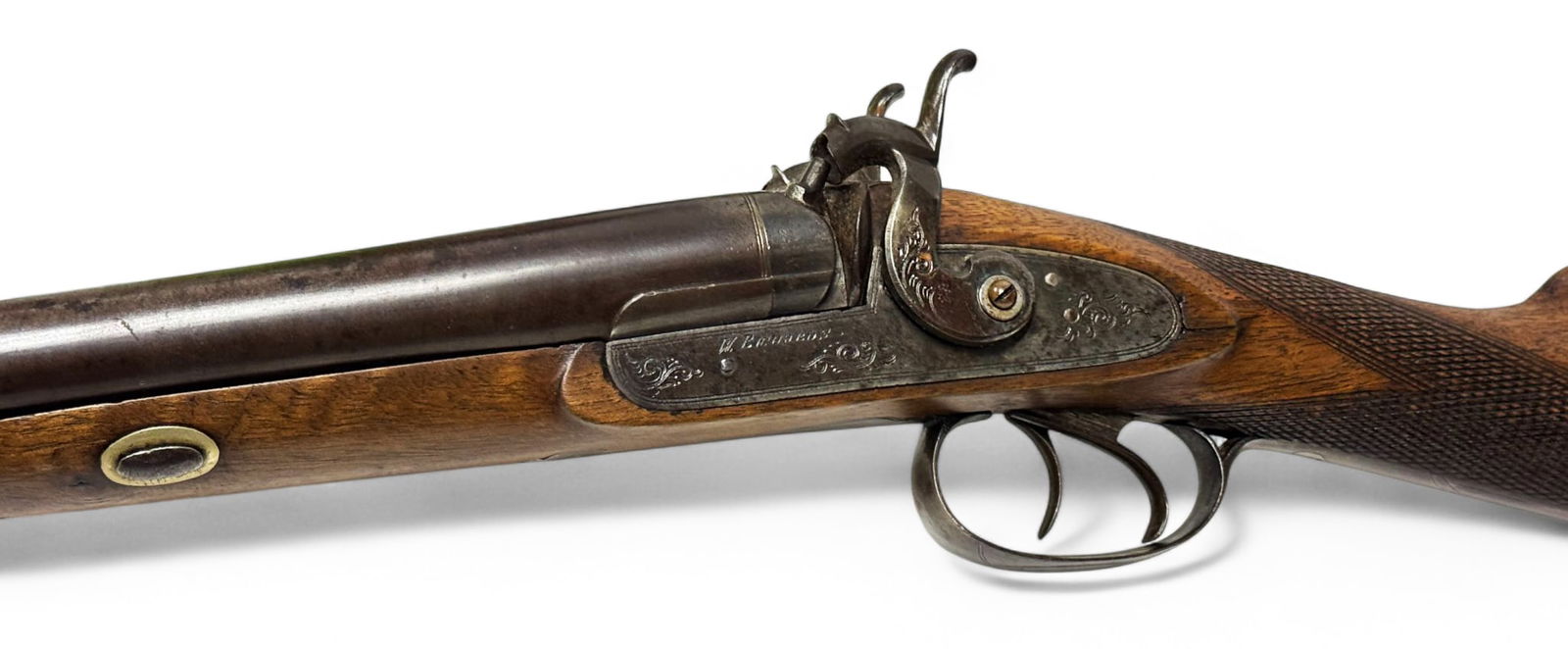 Excellent Antique W. Richard 12 GA. Birmingham Muzzleloader SXS Double Hammer Percussion Shotgun (1 of 20)