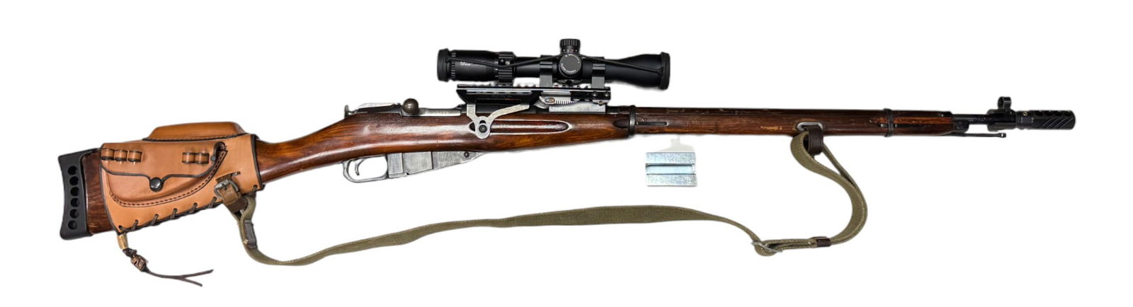 Excellent Rare Izhevsk 1938 Mosin-Nagant M38 Carbine 7.62x54r Bolt Action Hunting Rifle w/ Scope: S#: 44037 | Matching serial number on receiver, bolt, magazine plate, and the original buttplate which it comes with unattached | Equipped with a Viiko 1.5-7x42 Extremar Scope on Brass Stacker Mount |