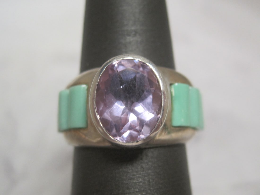 Jay King Sterling Silver Amethyst and Turquoise Ring (1 of 4)