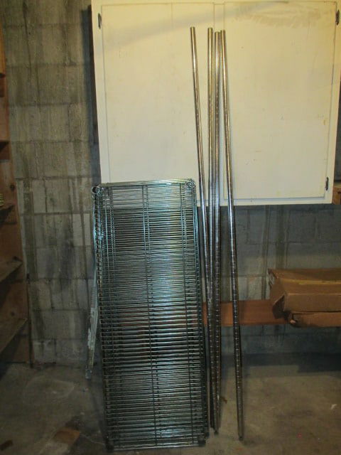 Unassembled  4 Tier Commercial Shelf Unit (1 of 5)