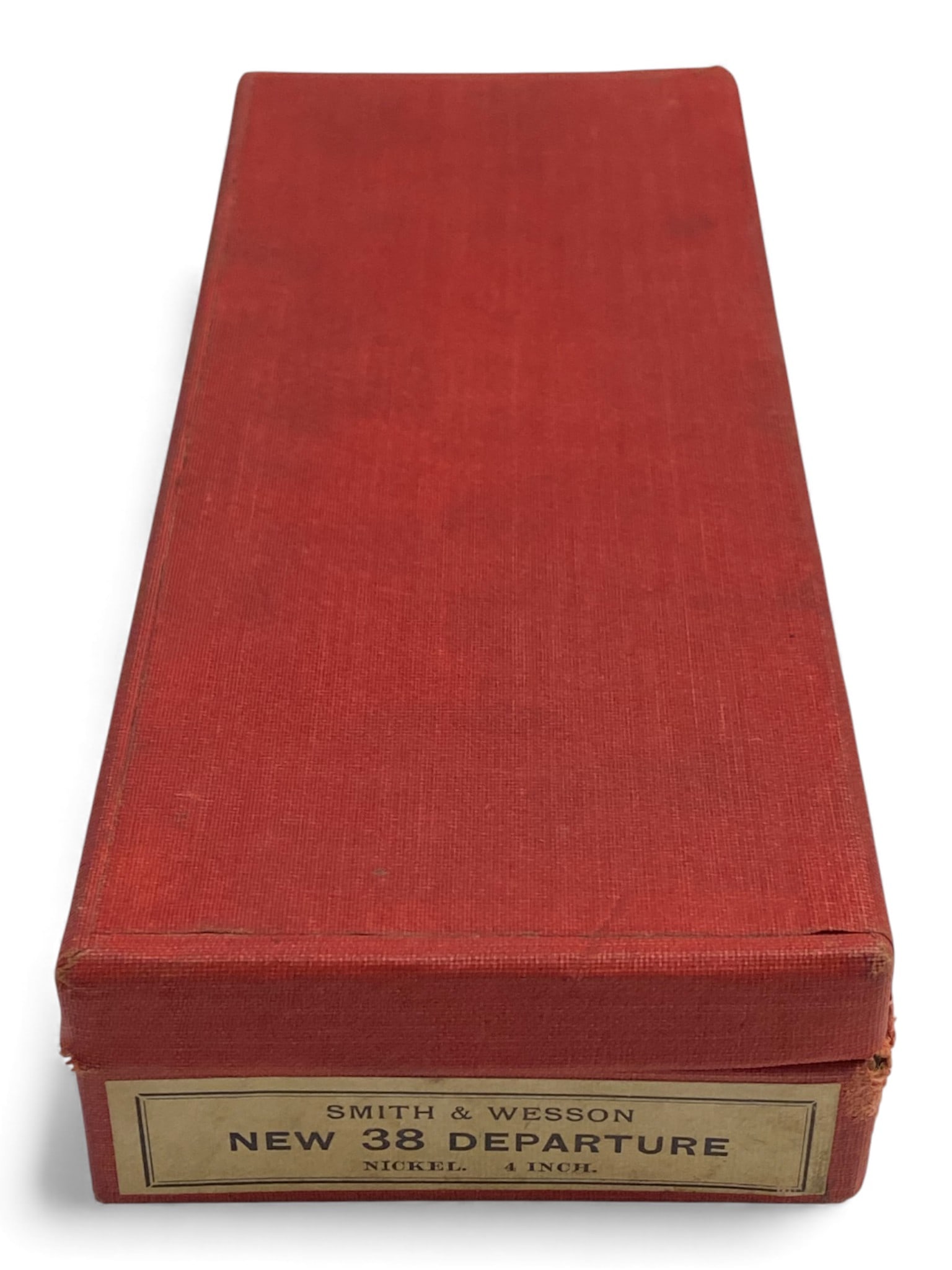 Antique Smith & Wesson New 38 Departure (S&W .38 Safety) - Nickel, 4" Barrel - Red Folding Box (1 of 4)