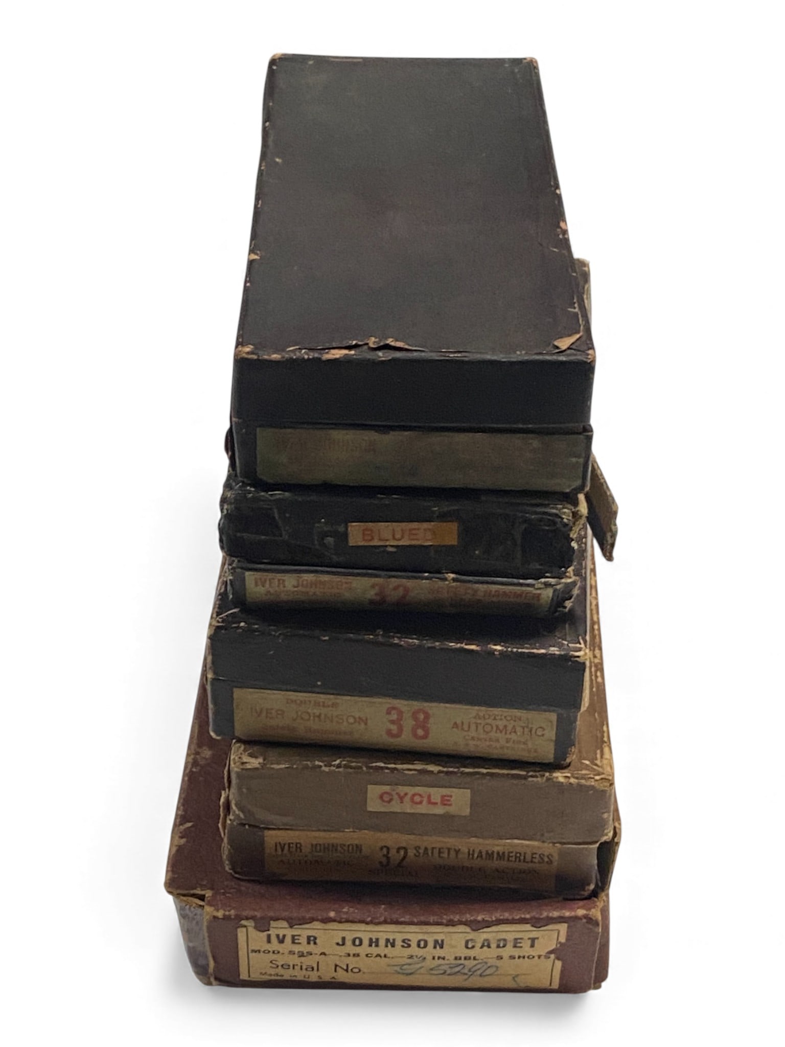 (5) Vintage Factory Iver Johnson Factory Boxes - Cadet 55S-A, Safety Hammerless, and Safety Hammers (1 of 20)