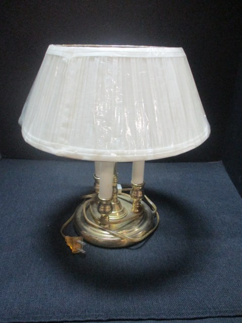 Brass Electric Bouillotte 3 Candle Design Table Lamp (1 of 4)