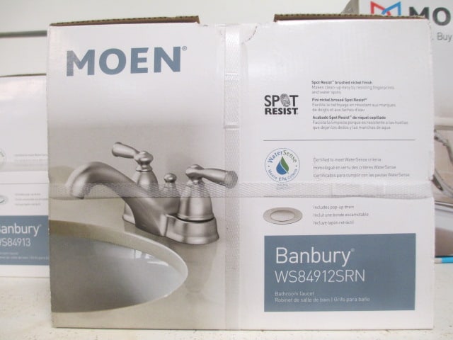 Moen Banbury Model WS84912SRN Bathroom Faucet Set: .