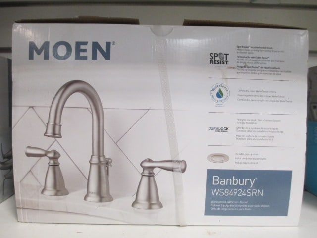 Moen Banbury Model WS84924SRN Widespread Bathroom Faucet Set: .