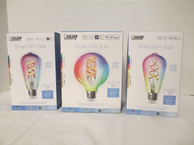 Three FEIT Electric Smart WiFi Bulbs (1 of 7)