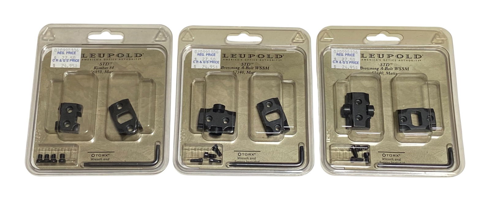 (3) NIB Leupold STD Base Sets (1 of 2)