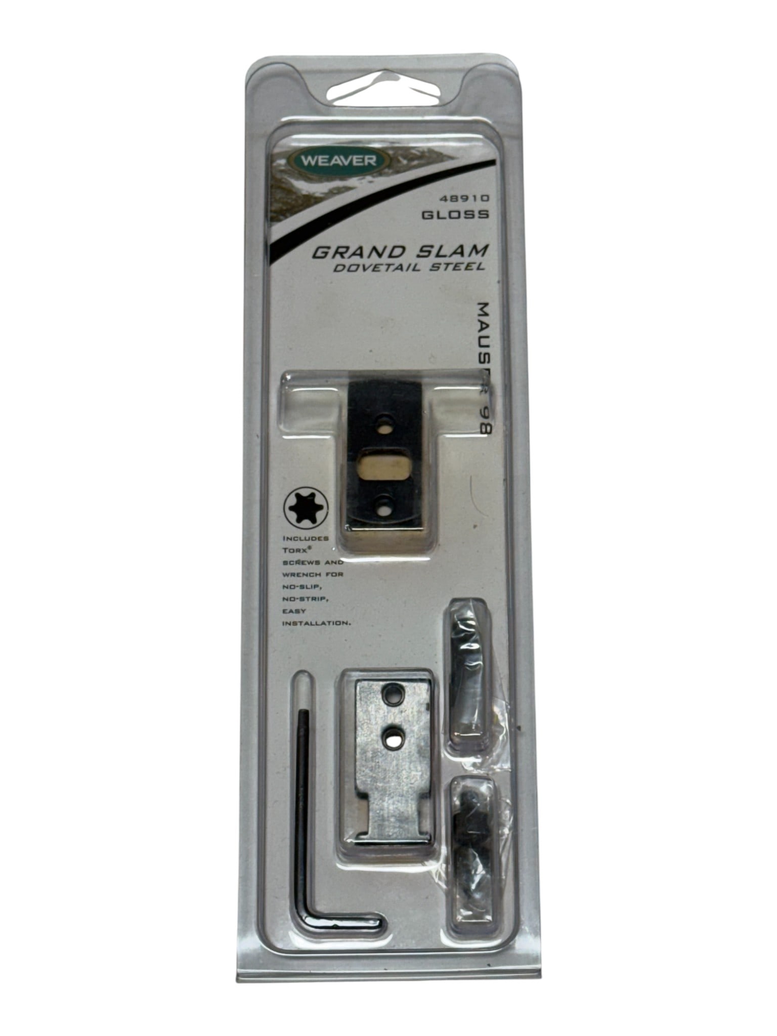 NIB Weaver Grand Slam Dovetail Steel Mauser 98 Mount Bases (1 of 4)