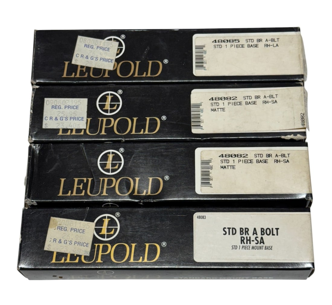 (4) NOS Leupold 1pc. Base Sets - for Browning A-Bolt RH SA and LA (1 of 7)
